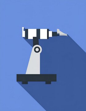 Robotic Arm on Blue Background