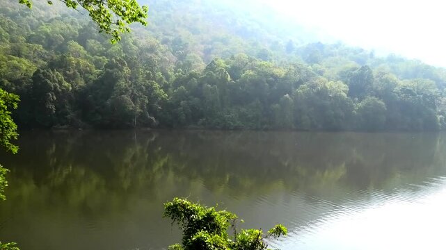 The reservoir of the Lower Periyar Dam (Pambla Dam) | Lower Periyar Hydro Electric Project, Idukki, Kerala, India