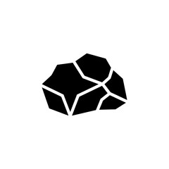 Geometric multi-faceted rock or mineral crystal solid vector © thegreenpixel