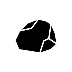 Angular faceted rock or stone boulder solid vector © thegreenpixel