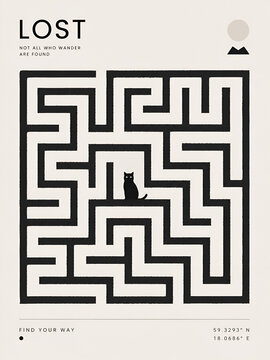 Cat lost in a maze