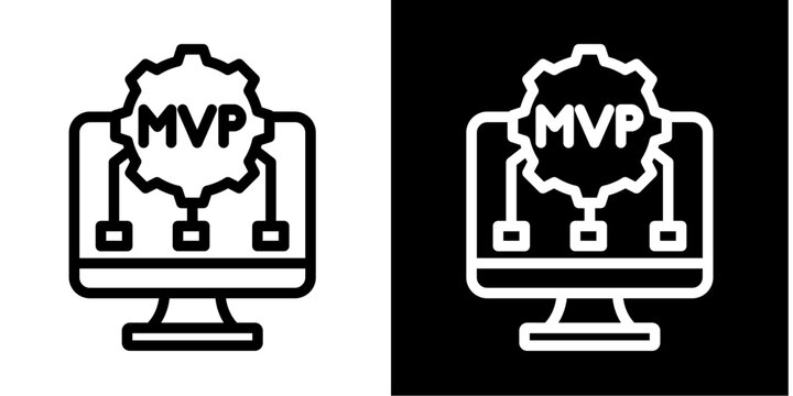 Mvp  Icon Set White Line Style Collection