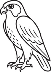 Fototapeta premium Falcon Outline Icon for Bird Wildlife and Nature Design