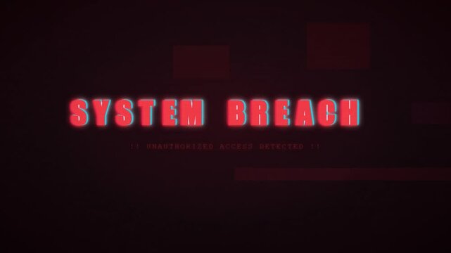 Glitchy system breach and unauthorized access warning transforming into a secured encrypted network message.