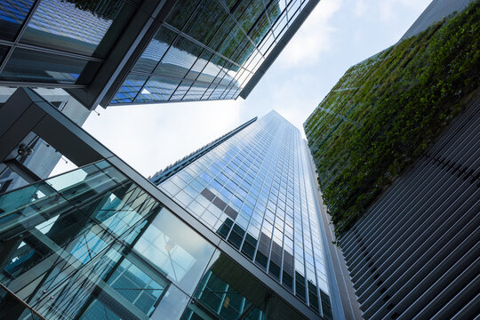 Modern glass skyscrapers in Shinjuku