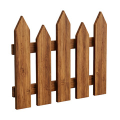 Obraz premium Wooden picket fence section
