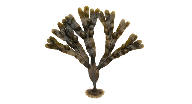 Bladder wrack seaweed isolated on transparent background