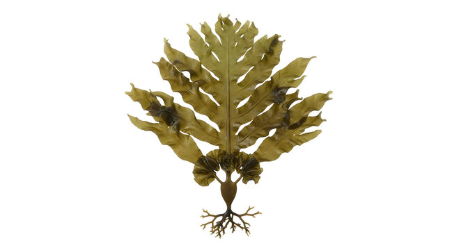 Sugar kelp seaweed isolated on transparent background