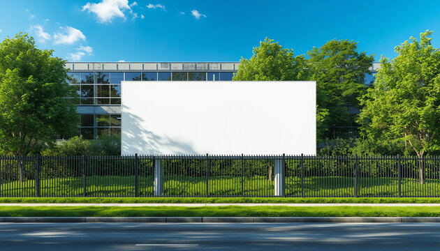 Banner billboard mockup for advertising in city useful for design