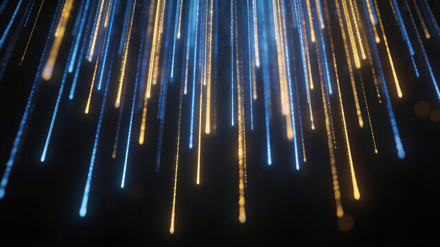 Abstract glowing lines on dark background