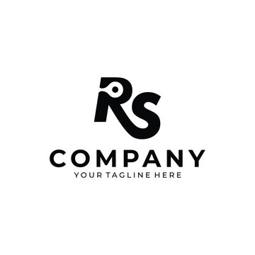 Modern RS Monogram Logo Design with Minimalist Black Lettermark