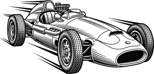 Speeding car tire with motion blur lines for automotive racing design © Vhya