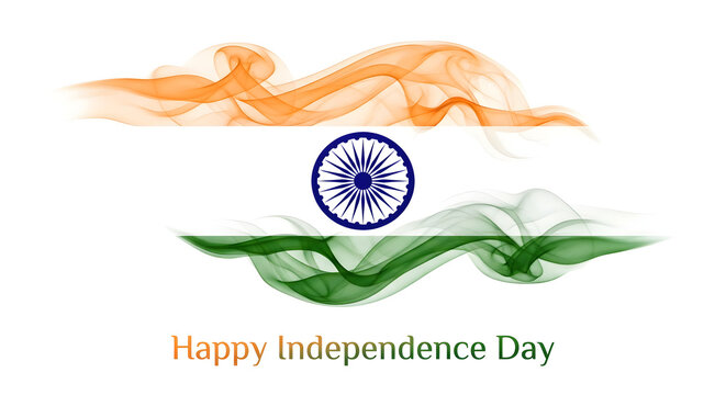 Happy independence day indian flag in tricolor concept on background.