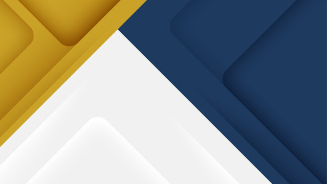 Modern Geometric Abstract Background with Navy Blue and Mustard Yellow Layers