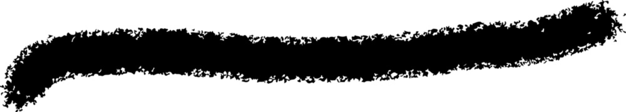 Black textured wavy brush stroke