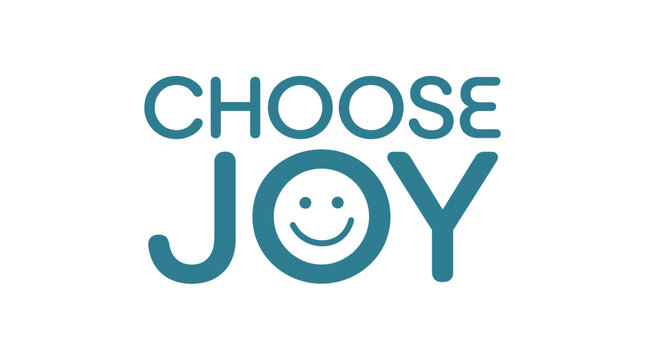 Choose Joy Minimalist Typography Design with Positive Inspirational Quote