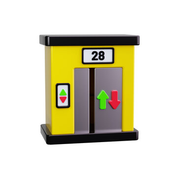 Elevator & Lift Service 3d render icons