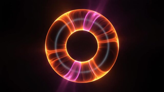 Glowing Nuclear Fusion Plasma Ring with Toroidal Energy Flow