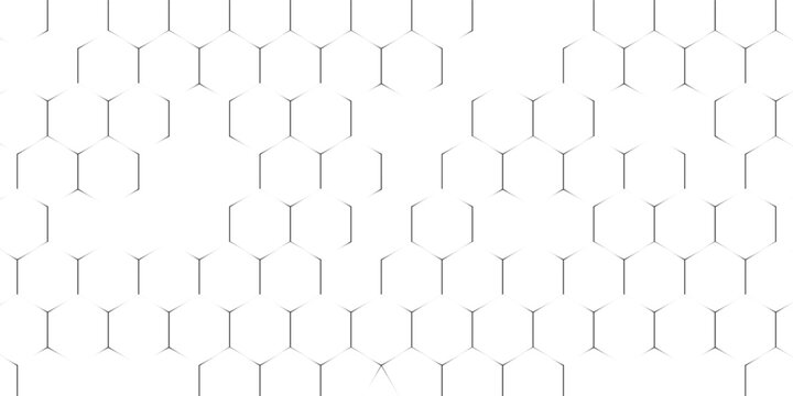 Fishing or soccer net. Repeated hexagon pattern. Black wired mesh texture isolated on white background. Metallic or fabric fence, cage or lattice structure.