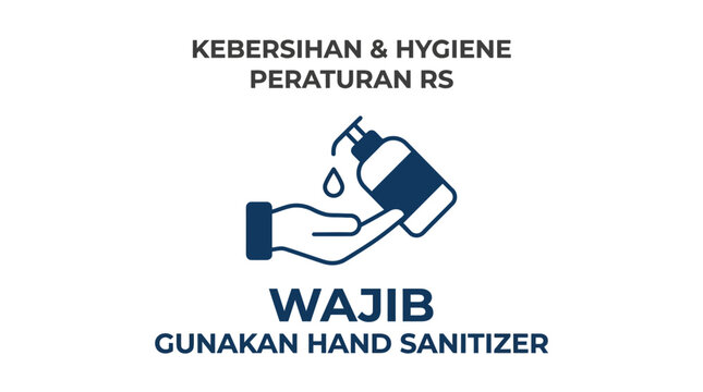 Hand Sanitizer Icon: Mandatory Use for Hygiene and Hospital Regulations
