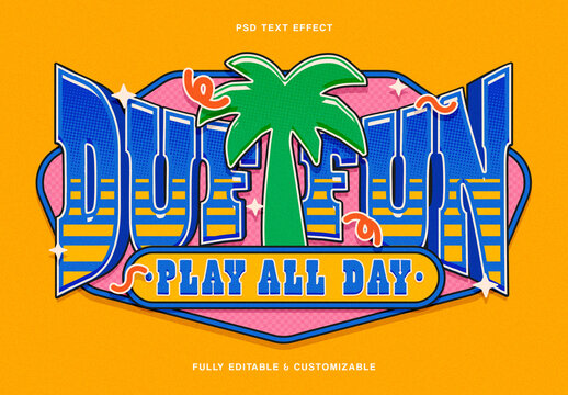 Retro Summer Text Effect