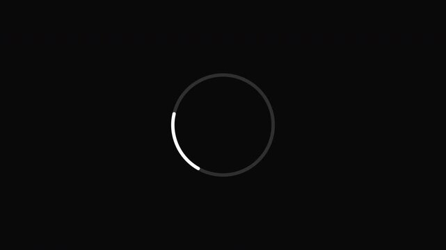 circular loading indicator transparent minimalist white design clean loop progress bar 4K