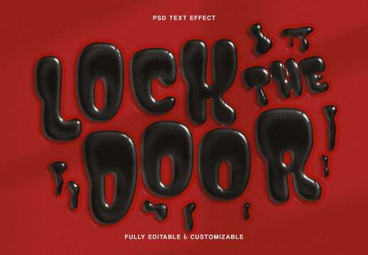 Black Liquid Text Effect