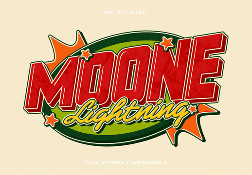 Retro Comic Cartoon Text Effect