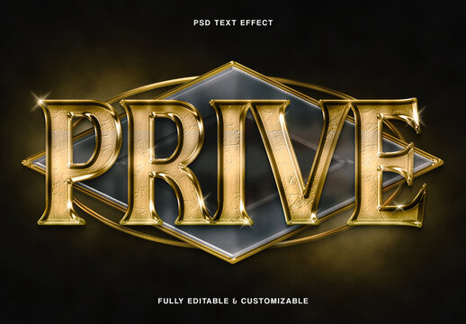 Golden Luxury Emblem Text Effect