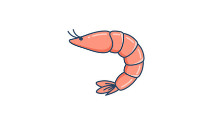 Fototapeta premium cartoon shrimp seafood