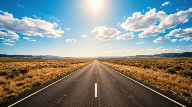 Spherical 360 HDRI Panorama of Sunlit Asphalt Road and Blue Sky for on old