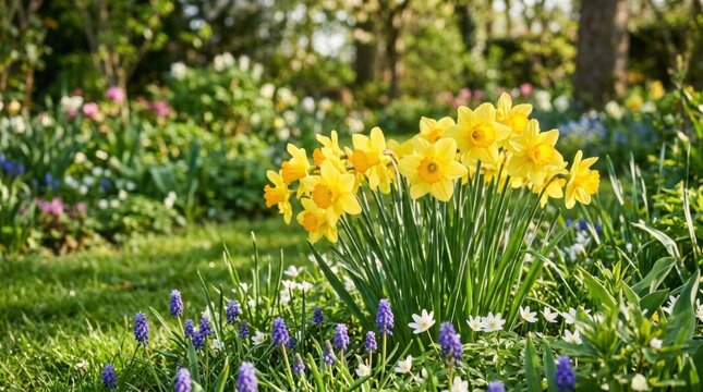 Spring Garden Blossoms: Capturing Vibrant Florals and the Beauty of Seasonal Renewal with blooms, highlighting floral