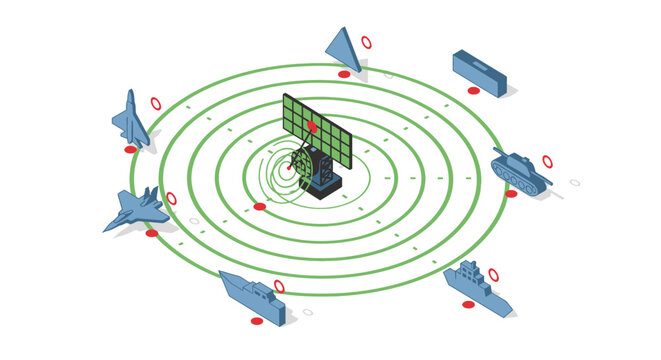 Illustration of satellite navigation system.