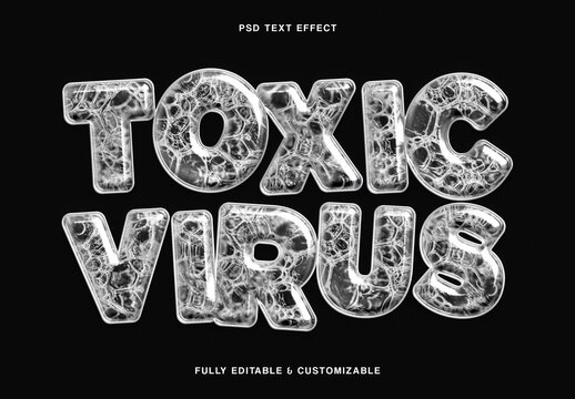 Toxic Slime Acid Text Effect