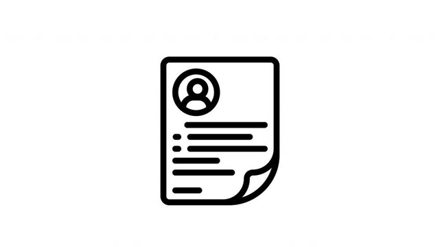 cv minimalist stroke animation