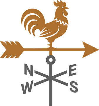 Rooster weather vane icon