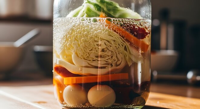 Fermentation Glass Jar Texture