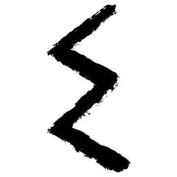 sowilo rune illustration hand drawn vector