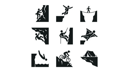Obraz premium People doing various sports actions.