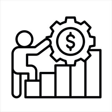 Business Challenge icon line vector illustration