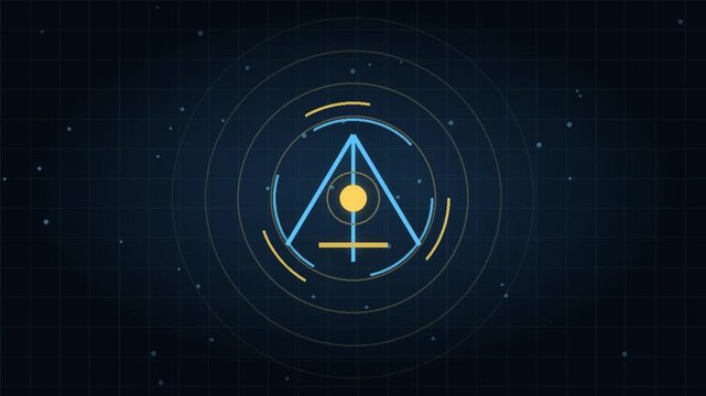 Futuristic Memory Timeline Time Progress Neon Icon Animation