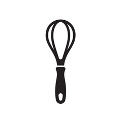 Fototapeta premium Wire whisk vector icon graphic design flat simple illustration isolated on white background.
