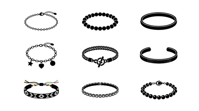 Variety of Black Metal Bangles.