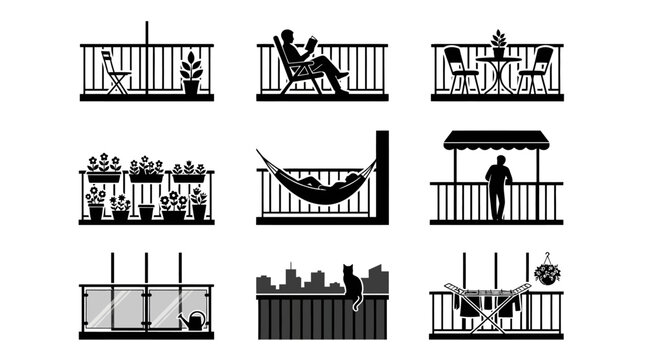 Balcony railing fence metal designs.