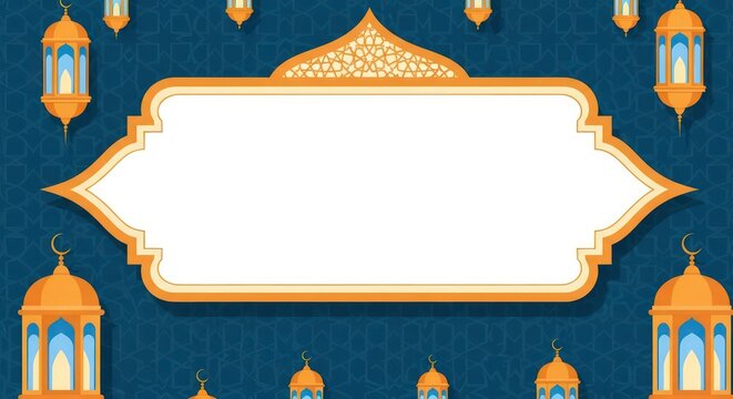 Ramadan Kareem Islamic Lantern Design Template.