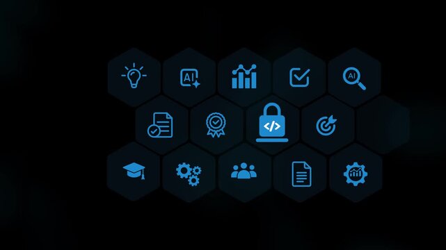 Cyber Developer Secure Coding Interface on Digital Screen, auditing source scripts. Implementing defensive programming to prevent vulnerabilities of cyber attacks concept and setting, idea icon