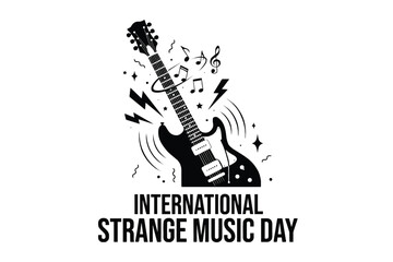 Fototapeta premium International Strange Music Day Vector Illustration, Abstract Music Festival and Artistic Expression Concept