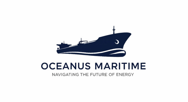 Oceanus Maritime logo with ship silhouette.
