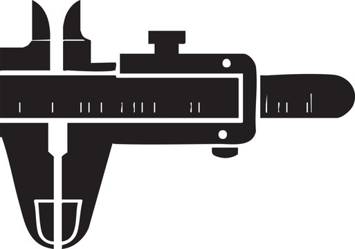 Vernier caliper measurement tool. Precision instrument for accurate sizing. Engineering and quality control device