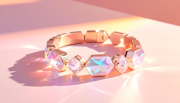 Rose Gold Crystal Fashion Jewelry Accessory.